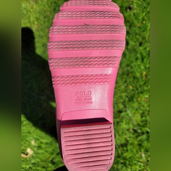 Ralph Lauren pink Perla rainboots Wmn 6B - Picture 8 of 12